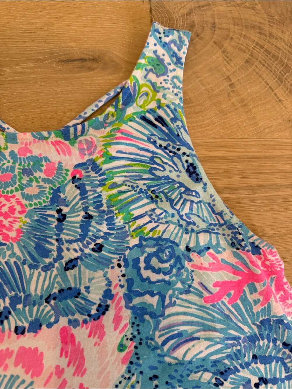 Lilly Pulitzer Vibrant Coral Reef Women’s Tank Top - Blue, Pink, Green size s - Picture 3 of 15